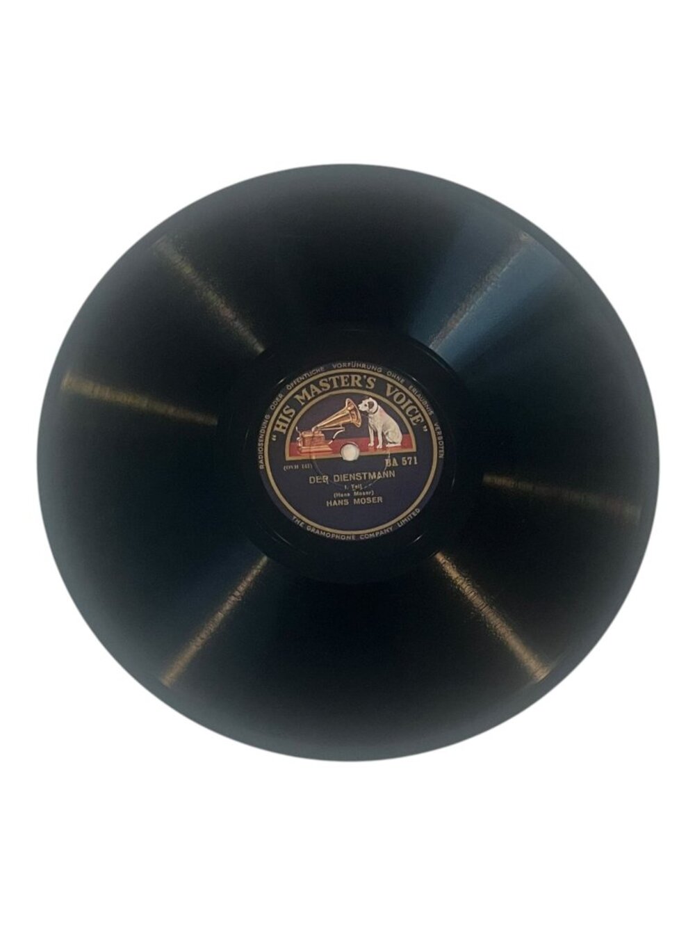 Hans Moser - Der Dienstmann - 78rpm Record His Masters Voice BA 571